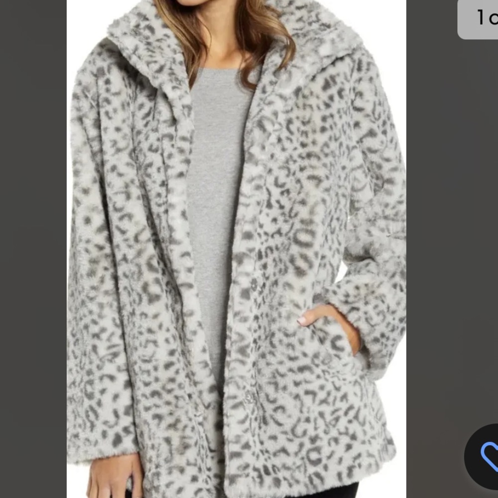 KENNETH COLE Woman’s White Leopard Fur Coat